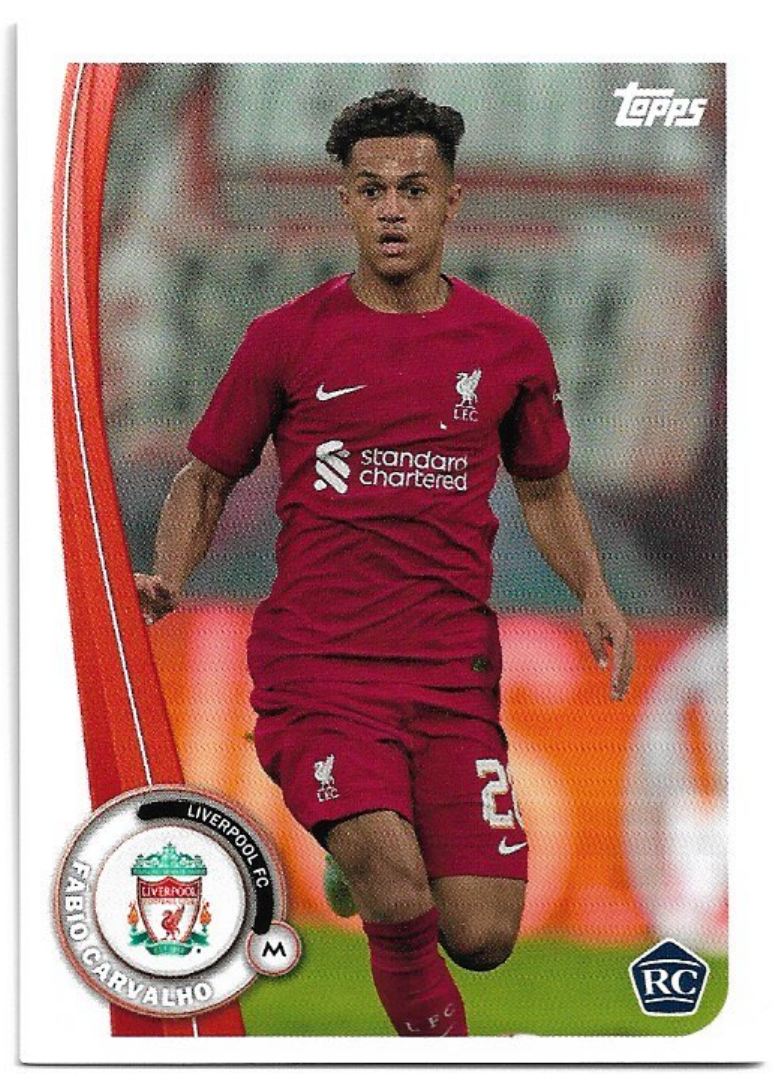 Rookie FABIO CARVALHO 22-23 Topps Liverpool Official Fan Set