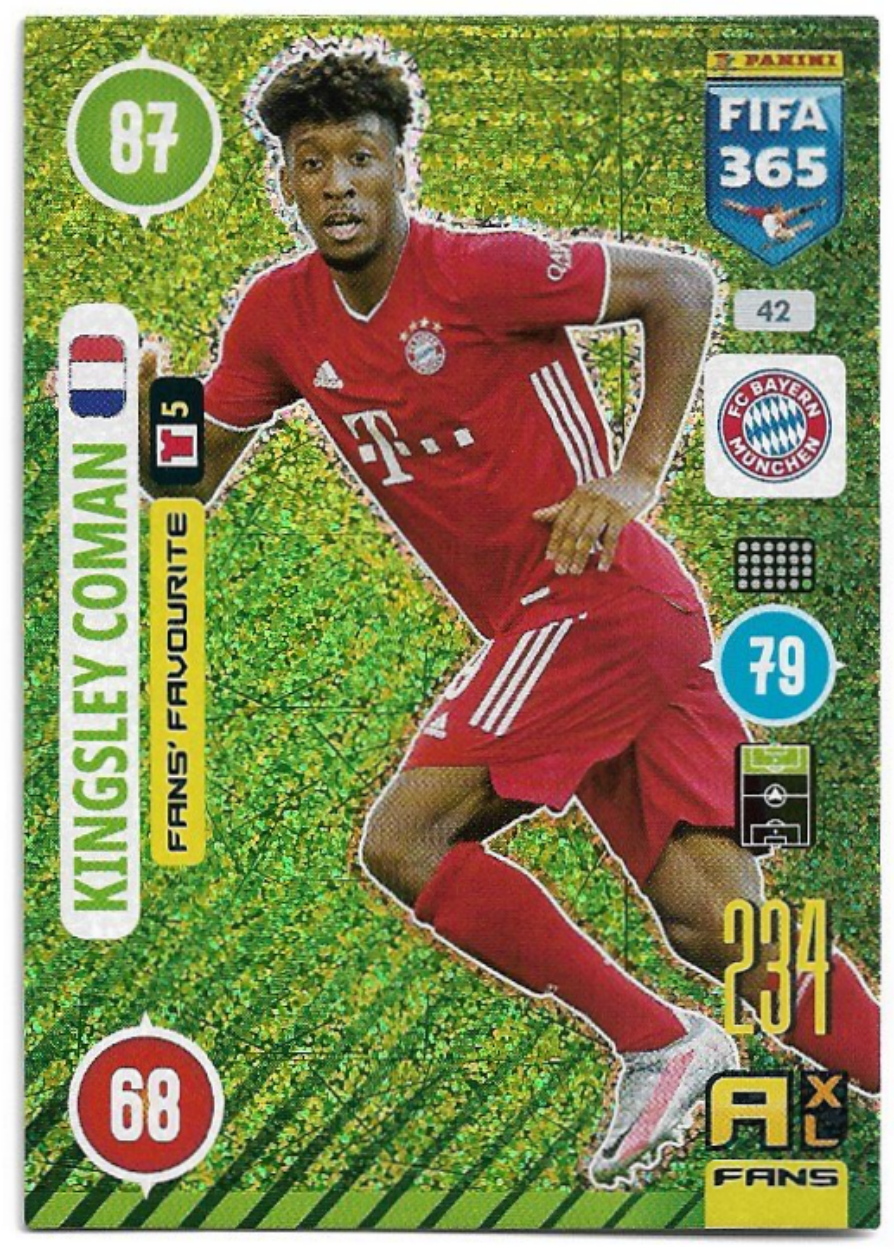 Fans Favourite KINGSLEY COMAN 2021 Panini FIFA 365