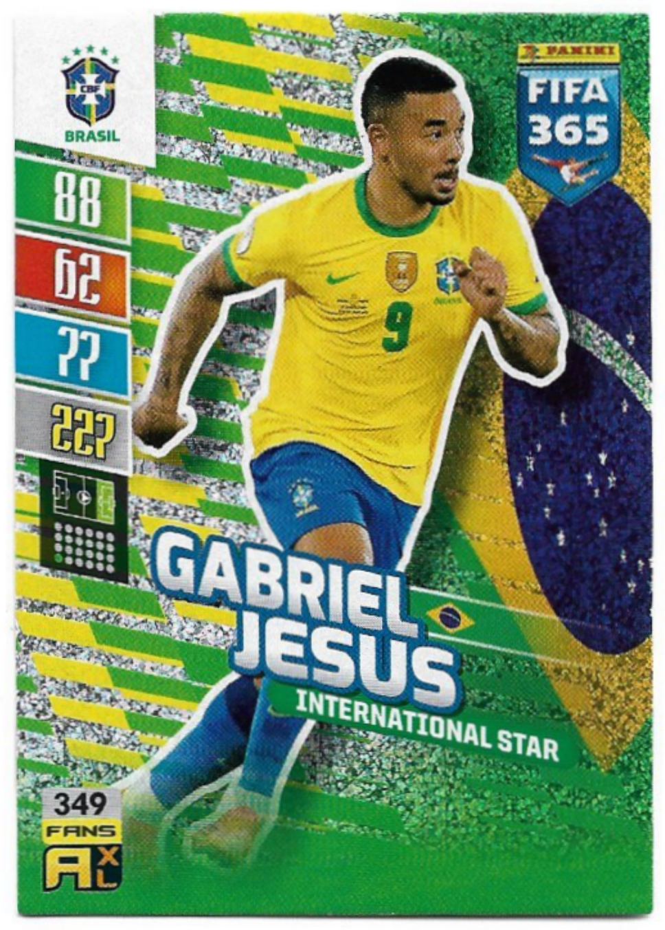 International Star GABRIEL JESUS 2022 Panini FIFA 365