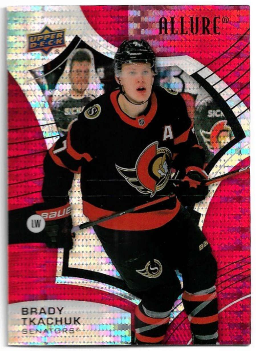 Red Rainbow BRADY TKACHUK 21-22 UD Allure