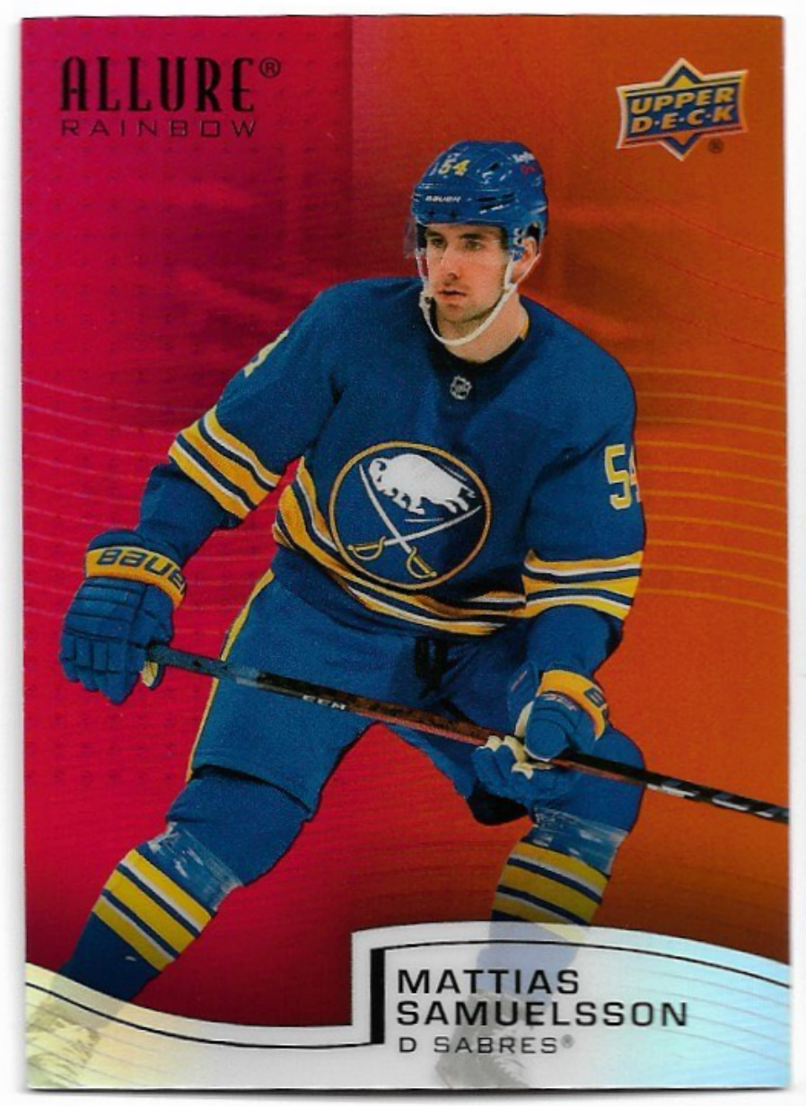 Rookie Red-Orange Rainbow MATTIAS SAMUELSSON 21-22 UD Allure