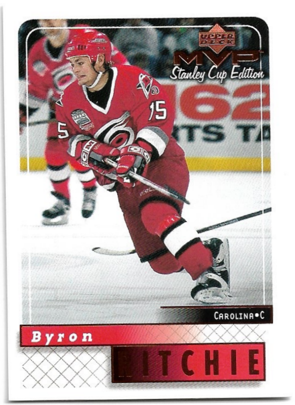 Rookie BYRON RITCHIE 99-00 UD MVP Stanley Cup Edition