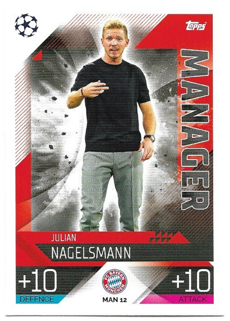 Manager JULIAN NAGELSMANN 2023 Match Attax Extra UCL