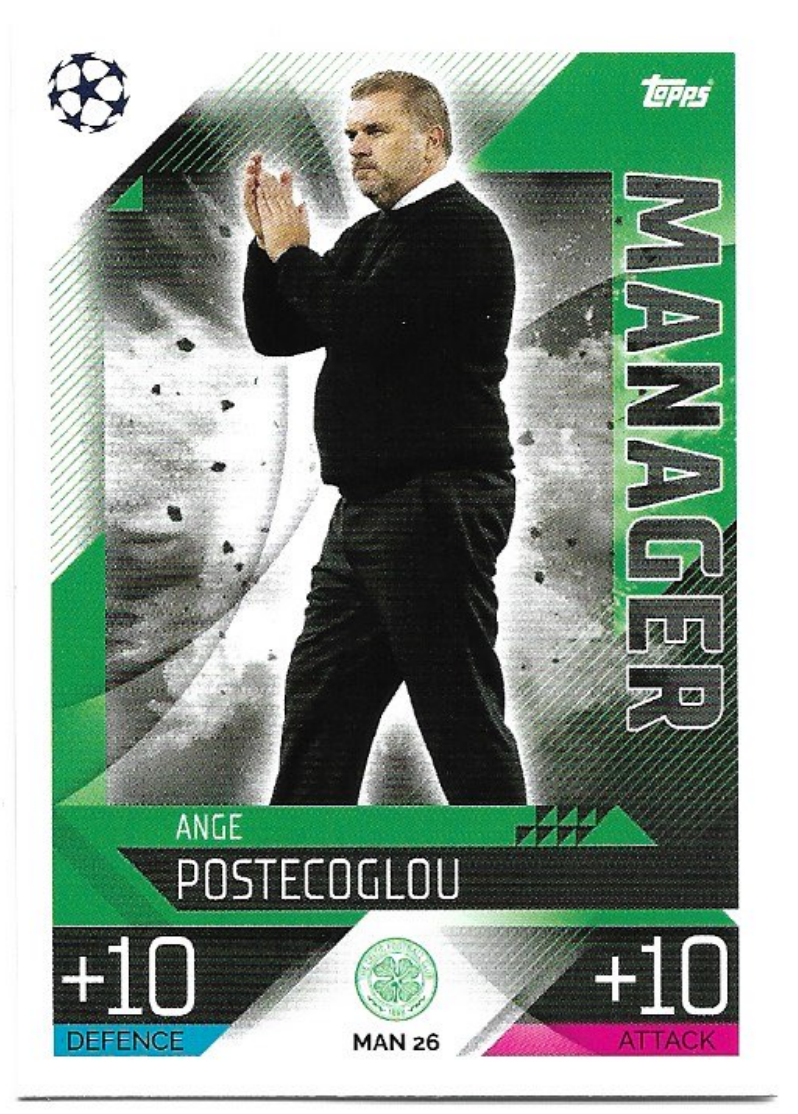 Manager ANGE POSTECOGLOU 2023 Match Attax Extra UCL