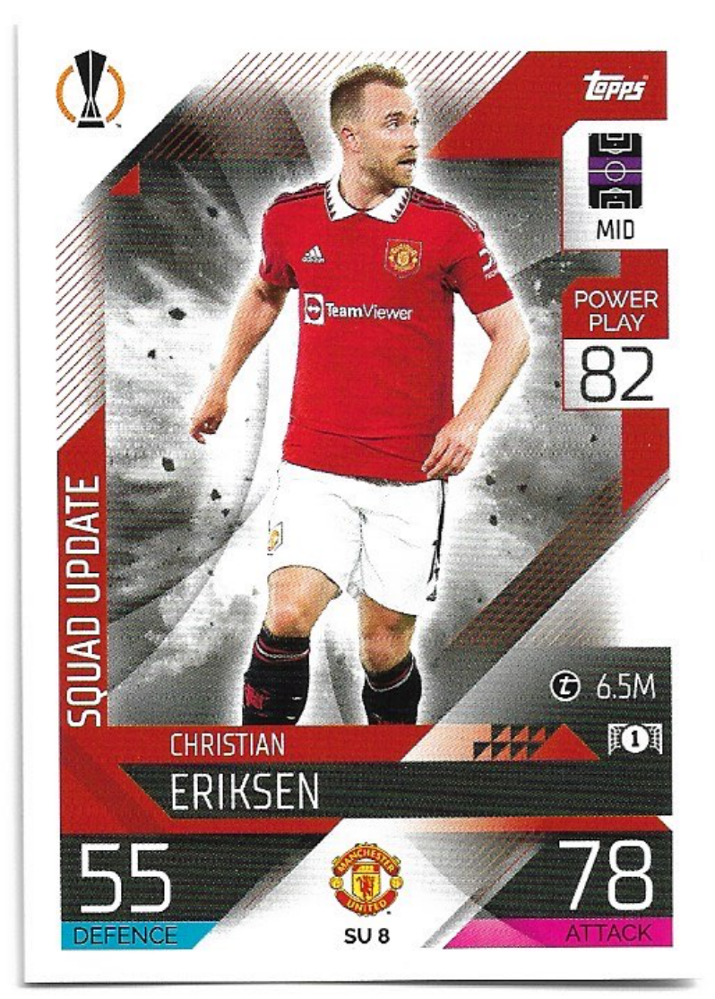 Squad Update CHRISTIAN ERIKSEN 2023 Match Attax Extra UCL