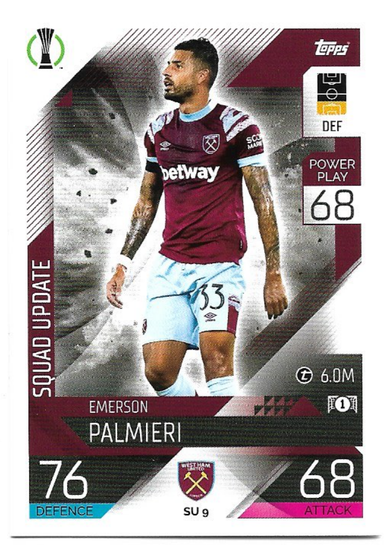 Squad Update EMERSON PALMIERI 2023 Match Attax Extra UCL