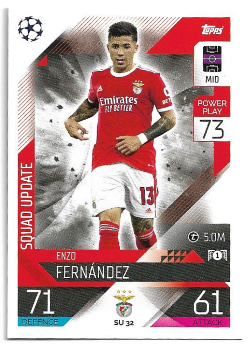 Squad Update ENZO FERNANDEZ 2023 Match Attax Extra UCL