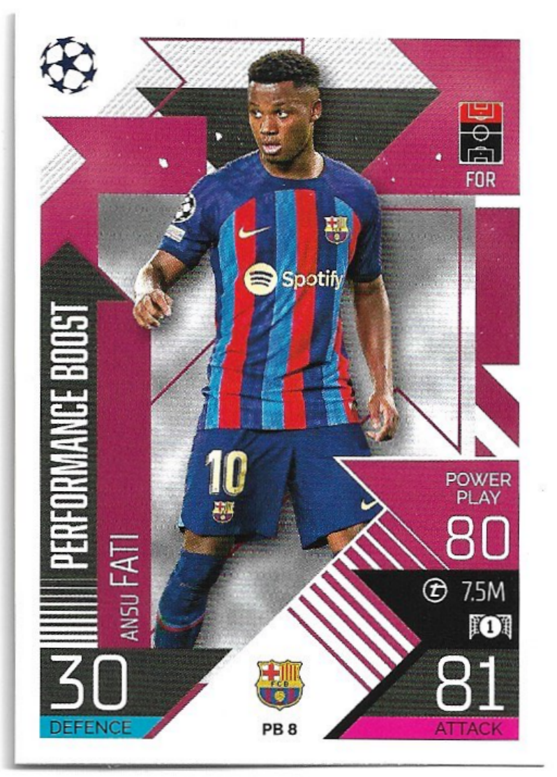 Performance Boost ANSU FATI 2023 Match Attax Extra UCL