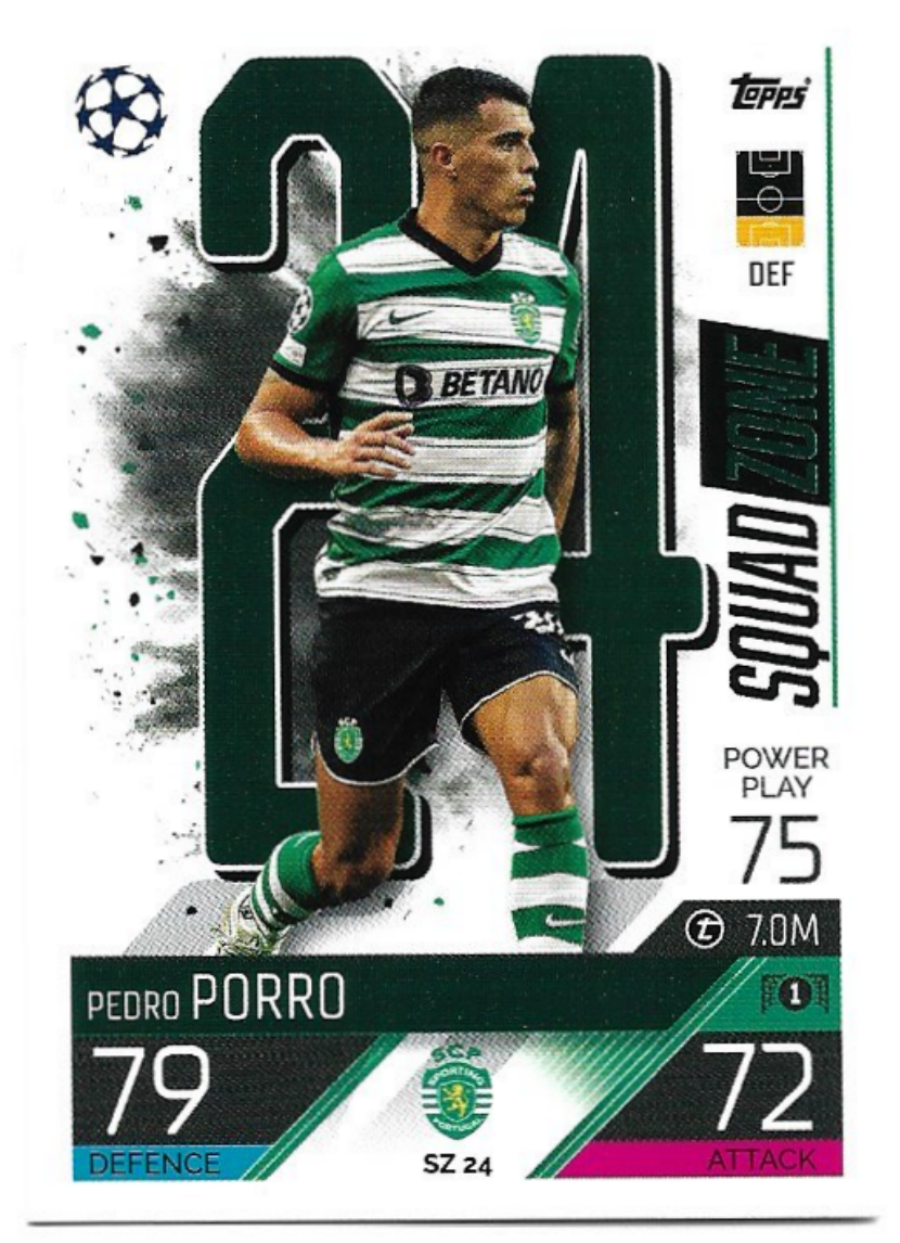 Squad Zone PEDRO PORRO 2023 Match Attax Extra UCL