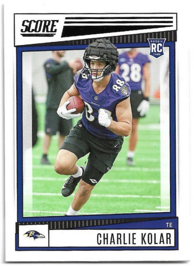 Rookie CHARLIE KOLAR 2022 Panini Score Football