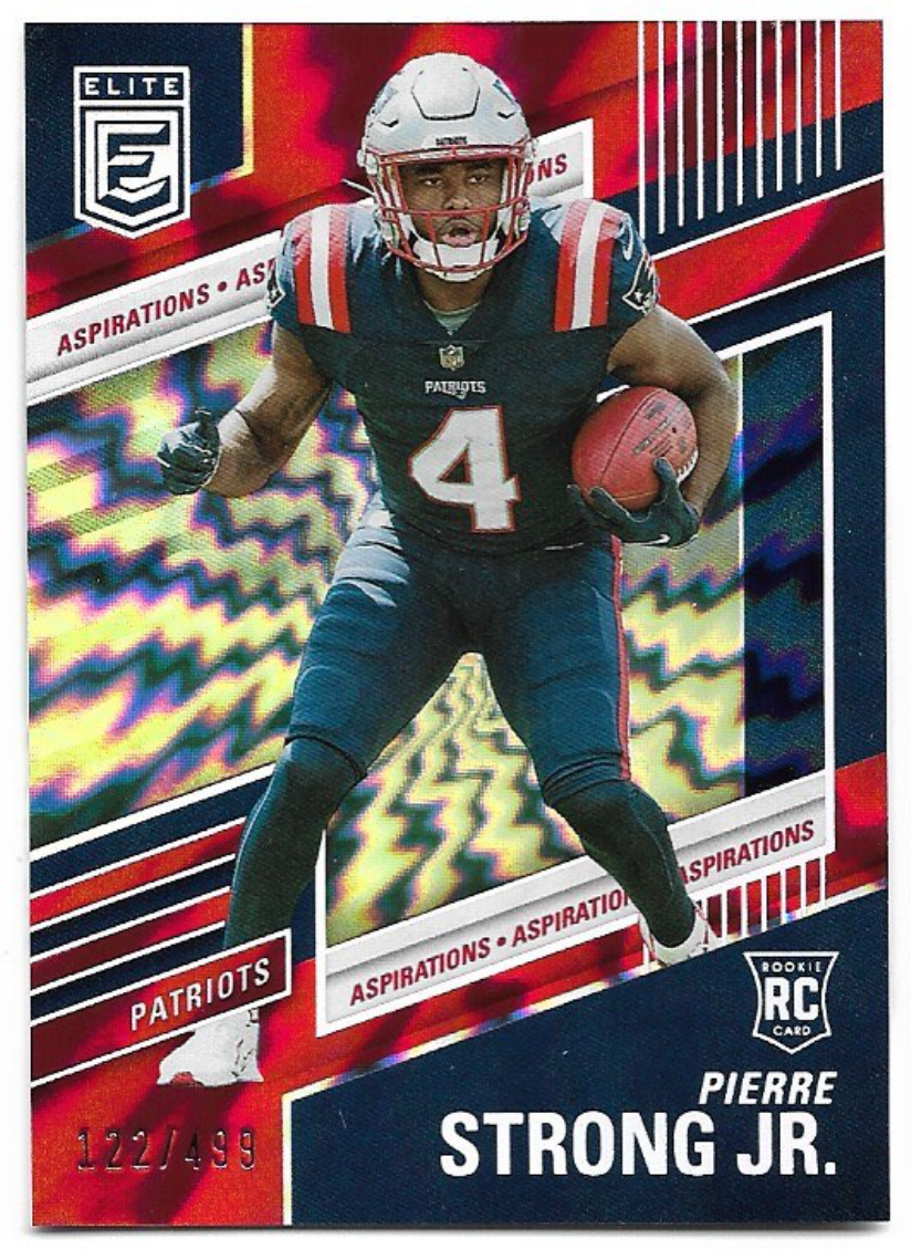 RC Aspirations Shimmer PIERRE STRONG JR. 2022 Panini Donruss Elite Football /499