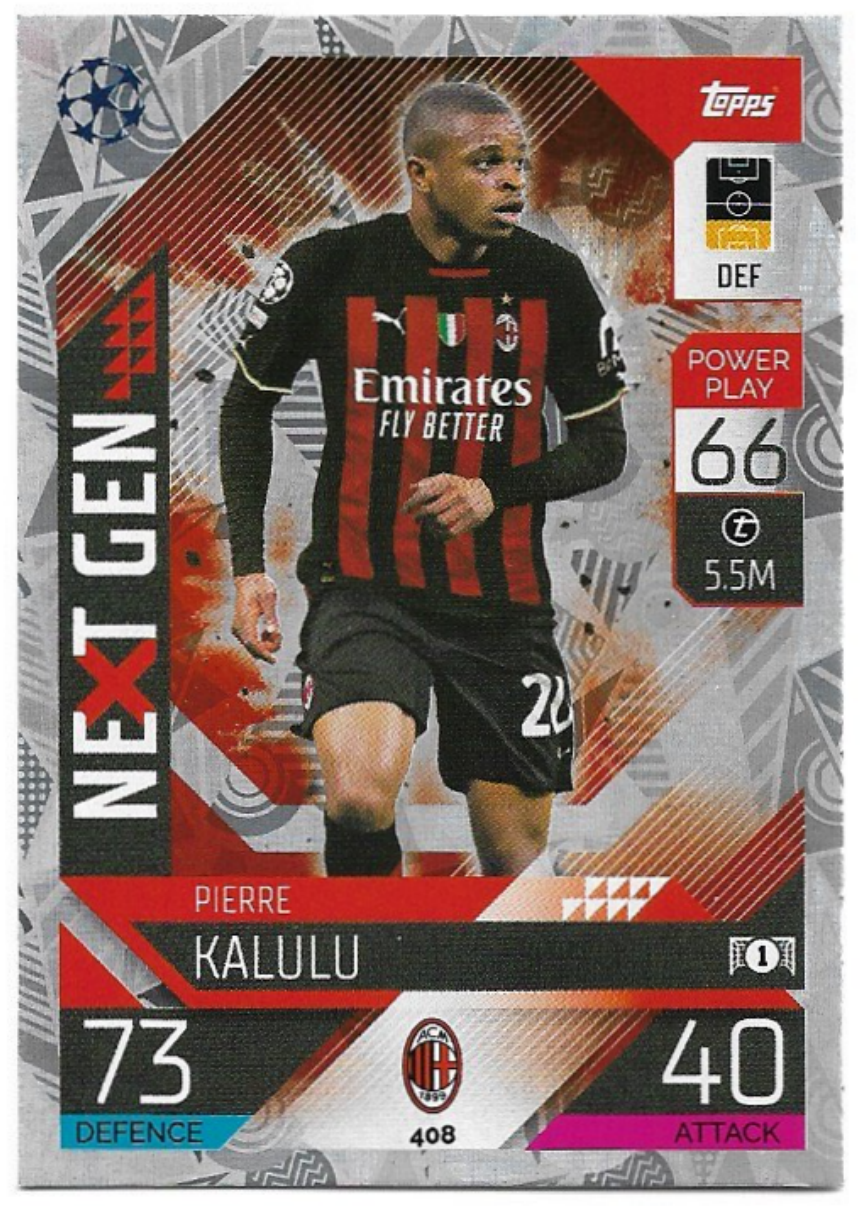 Next Gen PIERRE KALULU 22-23 Match Attax UCL