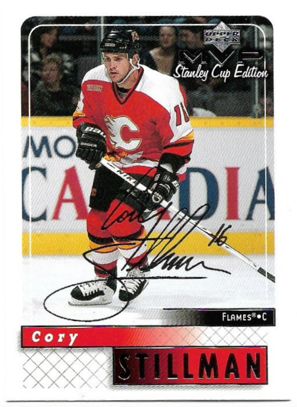 Silver Script CORY STILLMAN 99-00 UD MVP Stanley Cup Edition