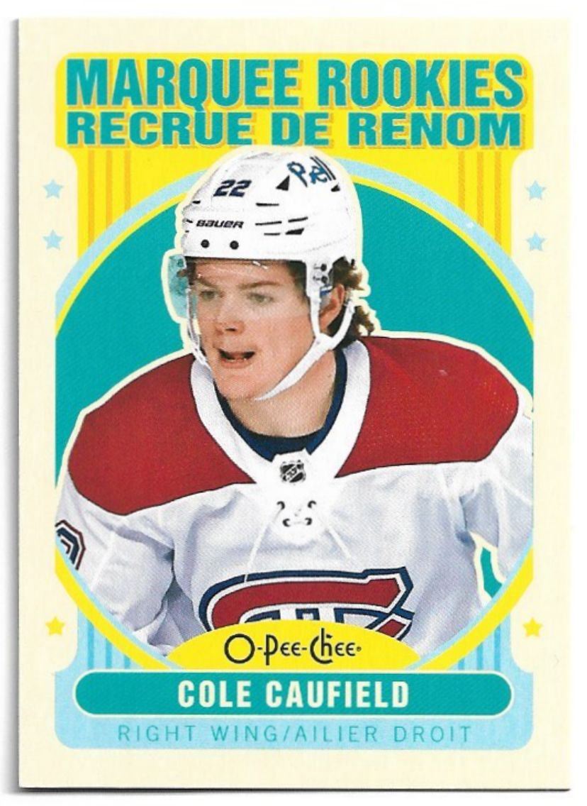 Retro Marquee Rookies COLE CAUFIELD 21-22 UD O-Pee-Chee OPC