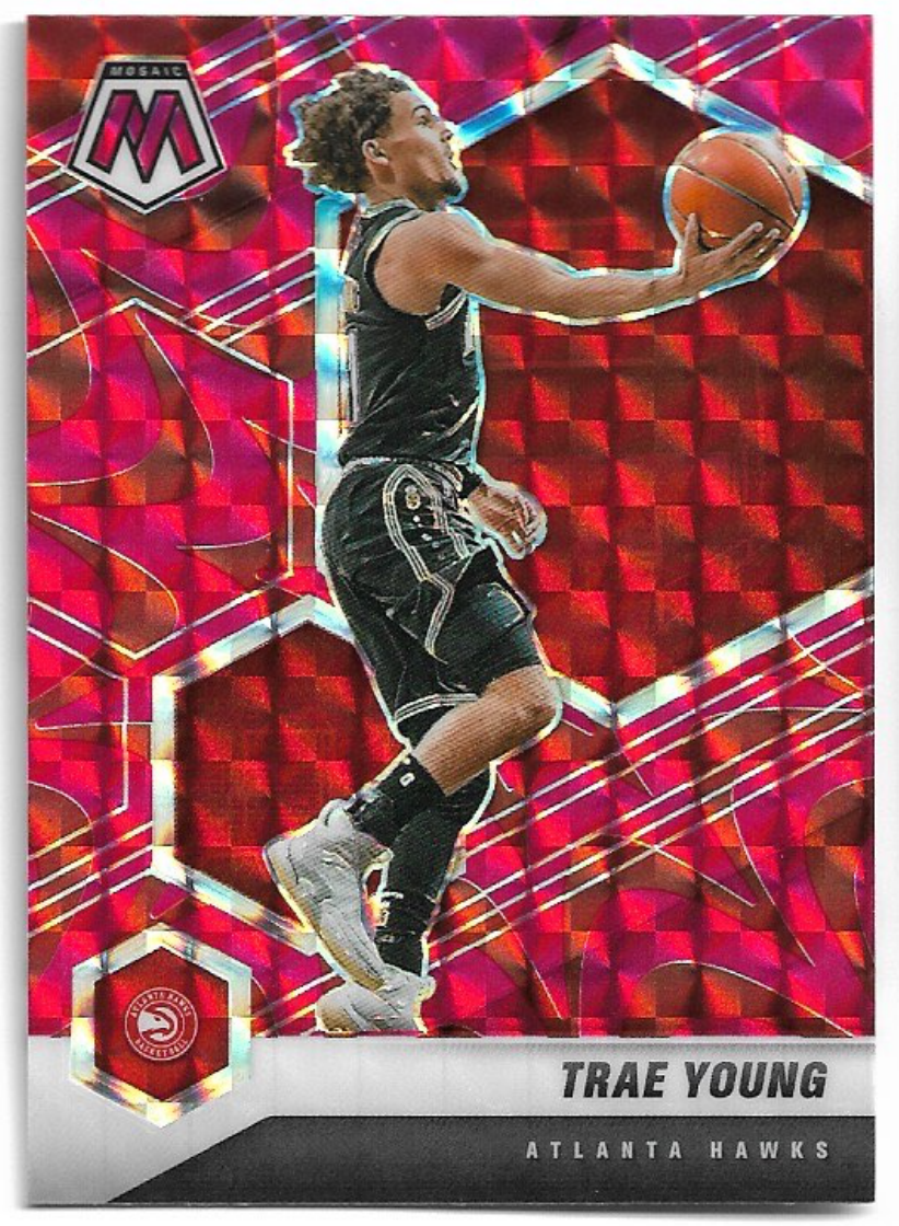 Red Prizm TRAE YOUNG 20-21 Panini Mosaic Basketball