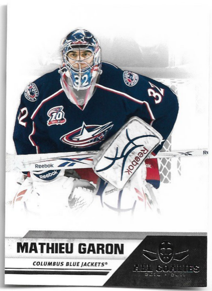 MATHIEU GARON 2011 Panini All Goalies