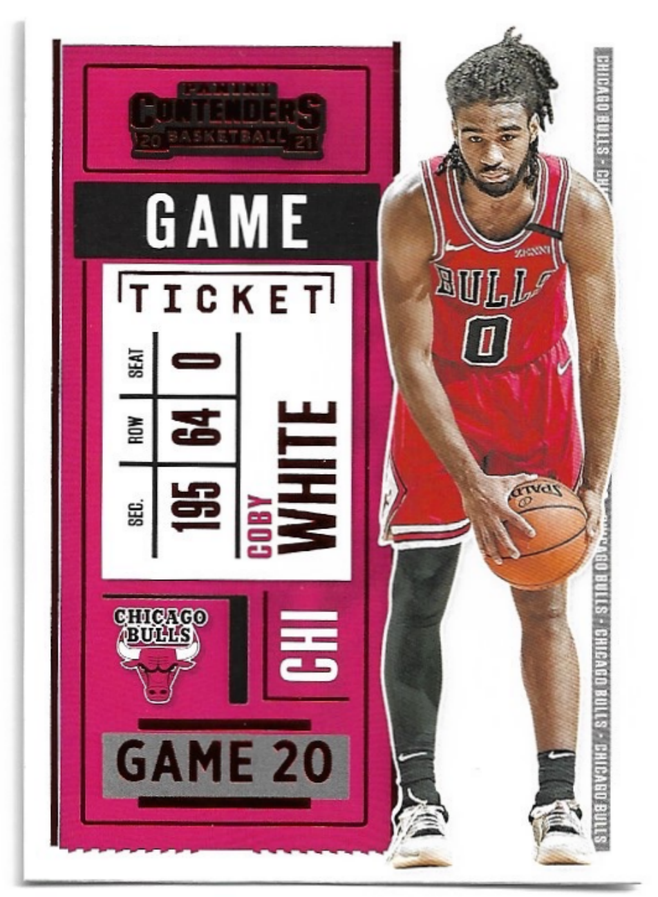 Game Ticket Red COBY WHITE 20-21 Panini Contenders Basketball