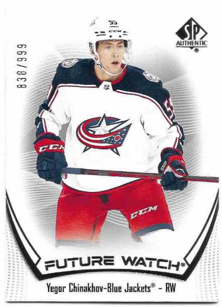 Rookie Future Watch YEGOR CHINAKHOV 21-22 UD SP Authentic /999