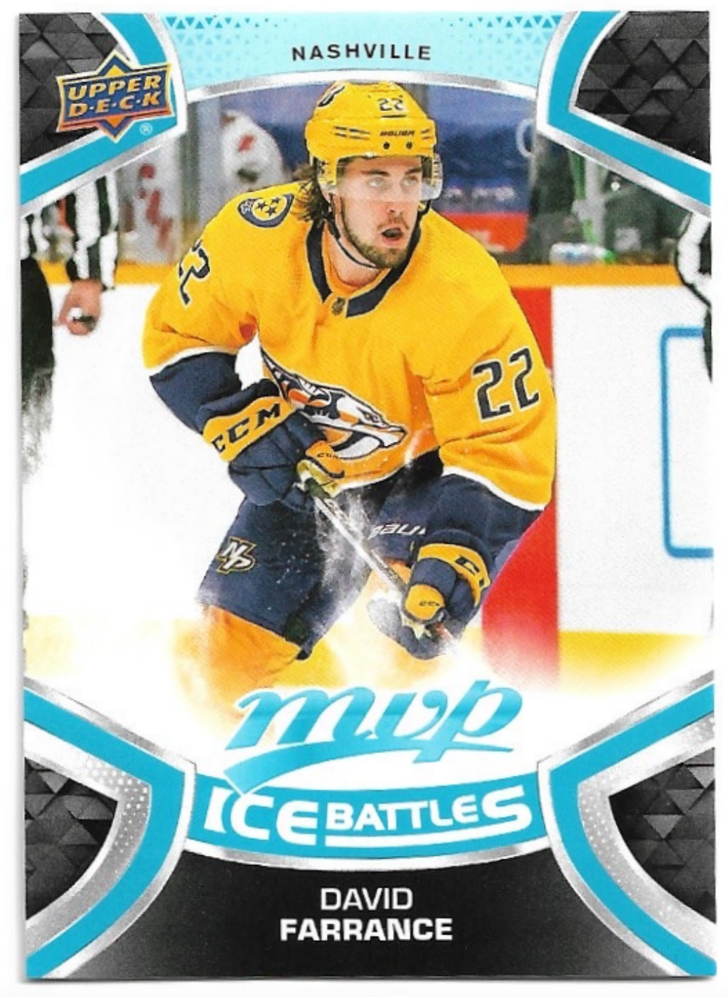 Rookie Ice Battles DAVID FARRANCE 21-22 UD MVP