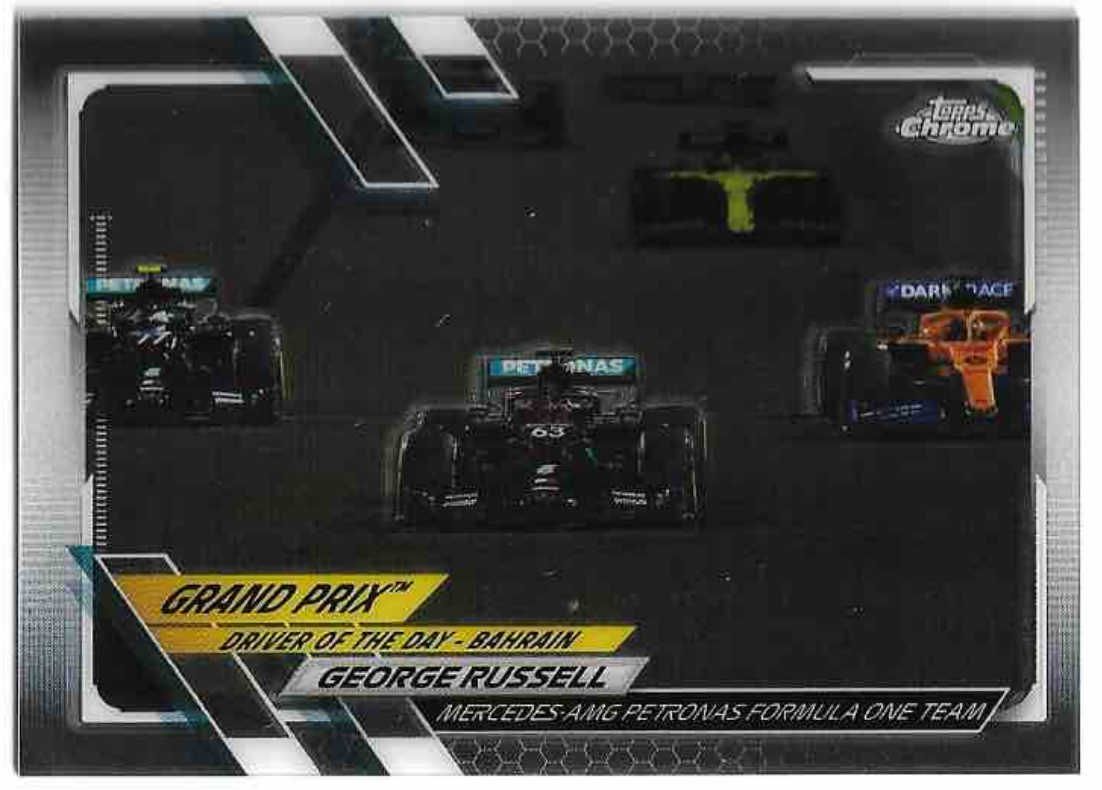 Grand Prix Driver of the Day GEORGE RUSSELL 2021 Topps Chrome Formula 1