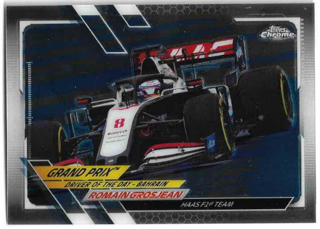 Grand Prix Driver of the Day ROMAIN GROSJEAN 2021 Topps Chrome Formula 1