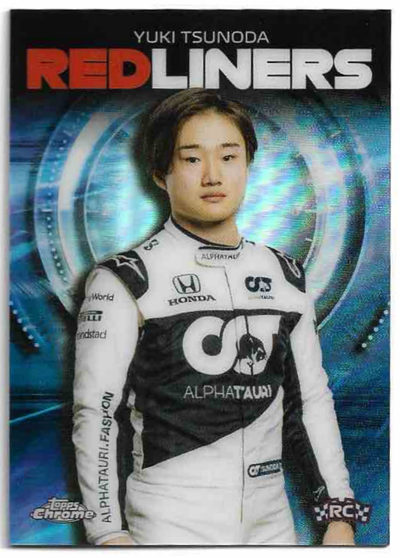 Rookie Redliners YUKI TSUNODA 2021 Topps Chrome Formula 1