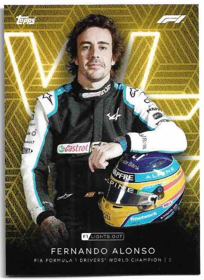 World Champion FERNANDO ALONSO 2021 Topps Formula 1 Lights Out