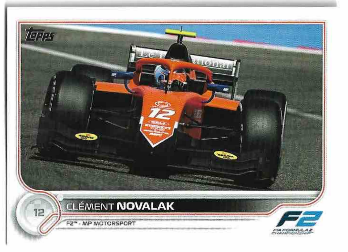 CLEMENT NOVALAK 2022 Topps Formula 1