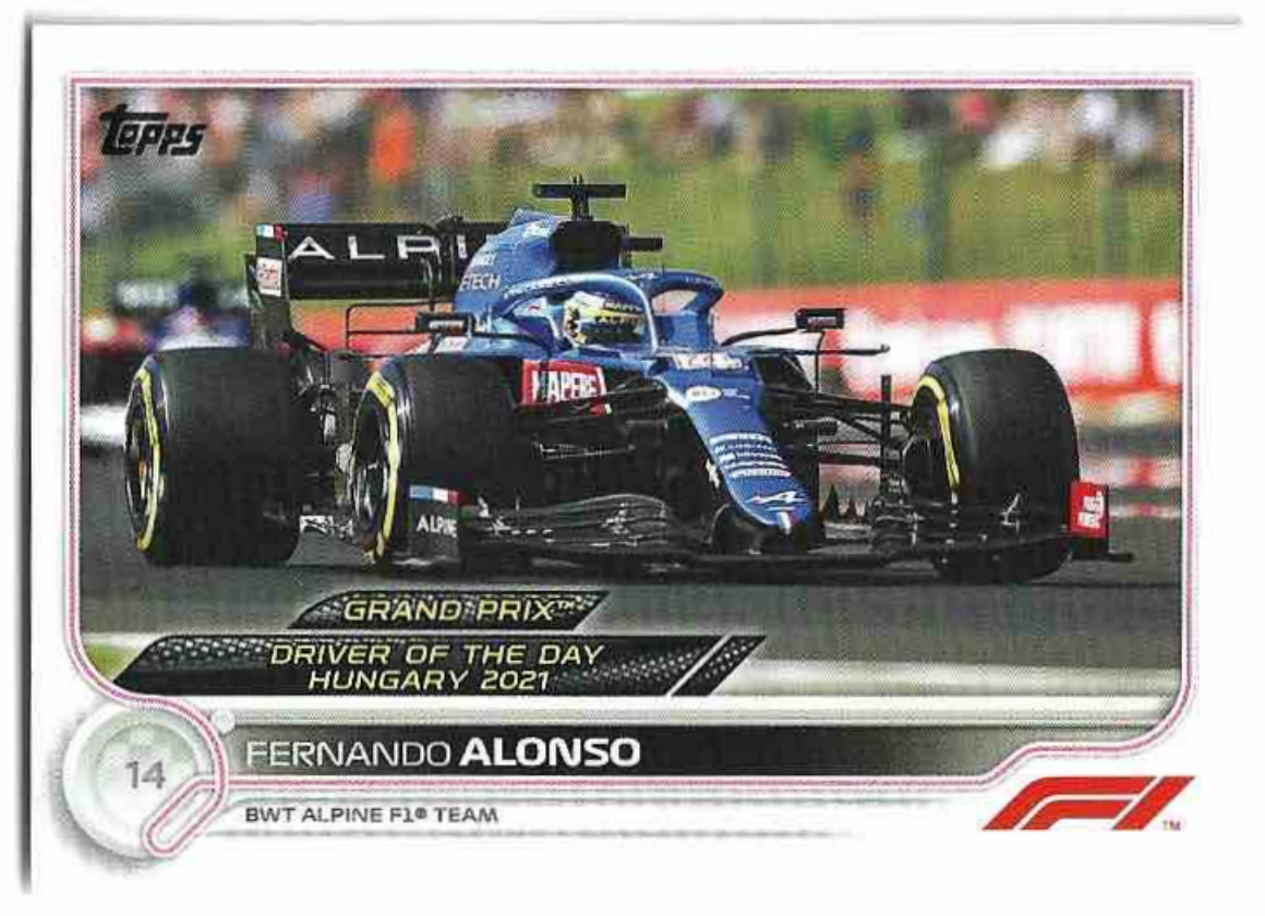 Grand Prix Driver of the Day FERNANDO ALONSO 2022 Topps Formula 1