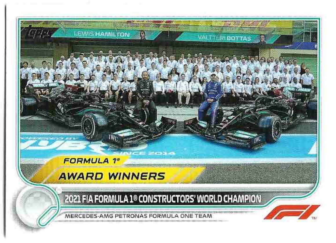 Award Winner MERCEDES 2022 Topps Formula 1