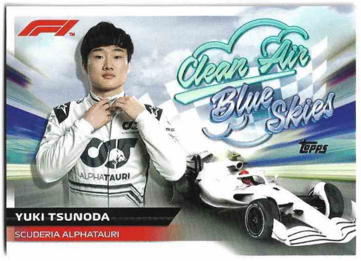 Clear Air Blue Skies YUKI TSUNODA 2022 Topps Formula 1