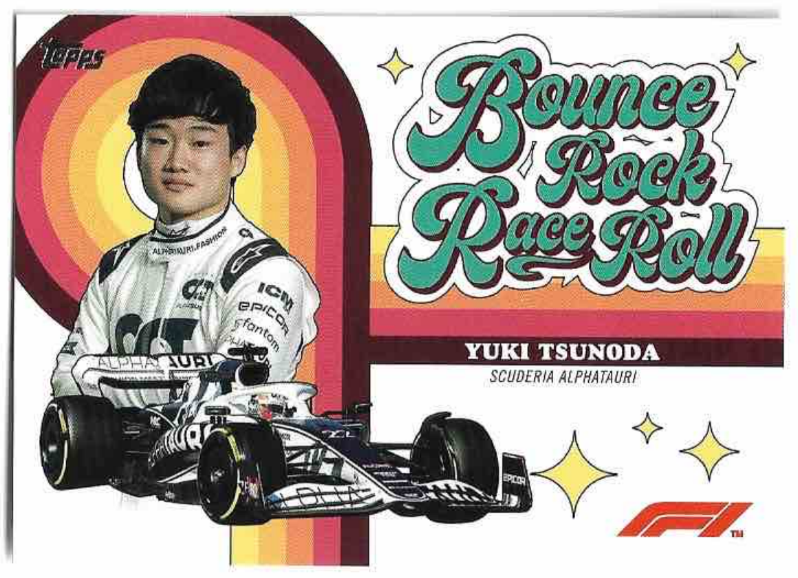 Bounce Rock Race Roll YUKI TSUNODA 2022 Topps Formula 1