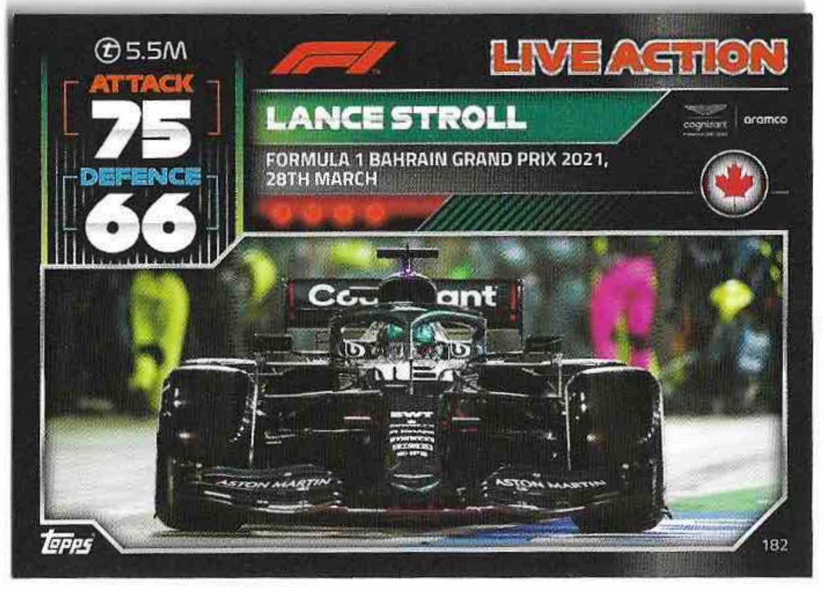 Live Action LANCE STROLL 2022 Topps Turbo Attax