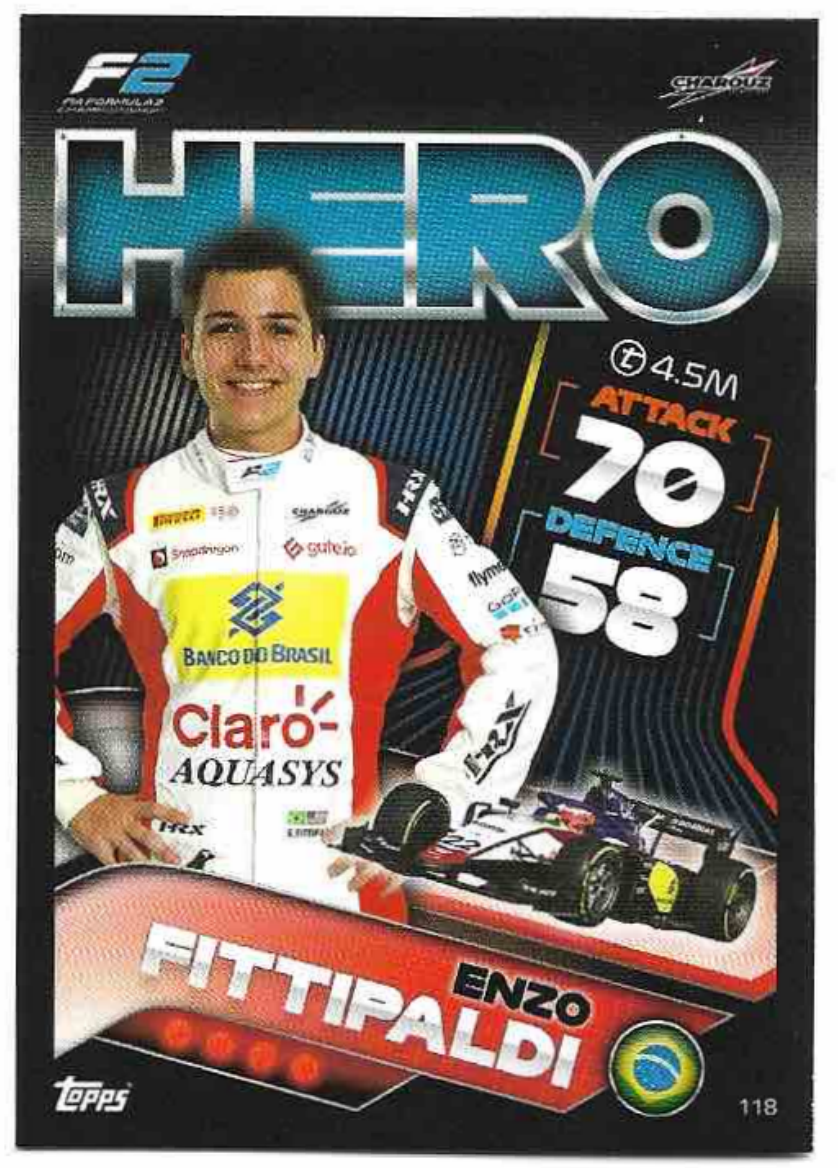 Hero ENZO FITTIPALDI 2022 Topps Turbo Attax