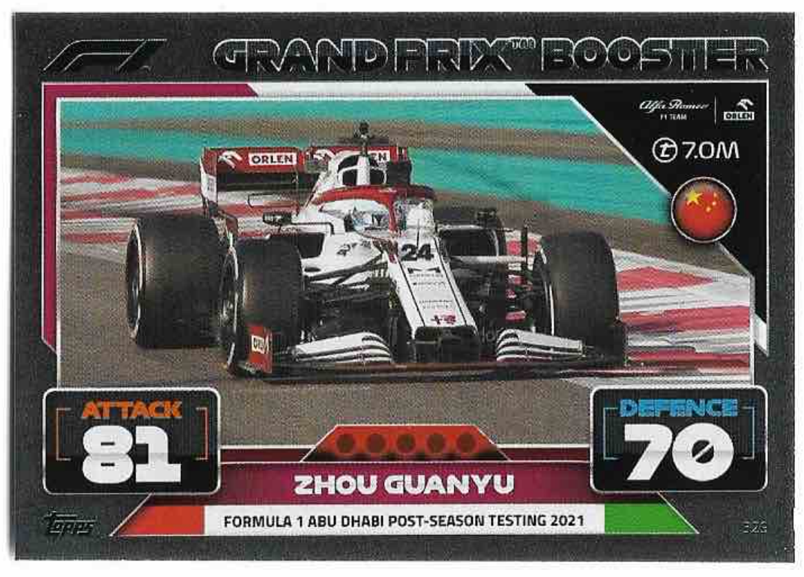 Grand Prix Booster ZHOU GUANYU 2022 Topps Turbo Attax