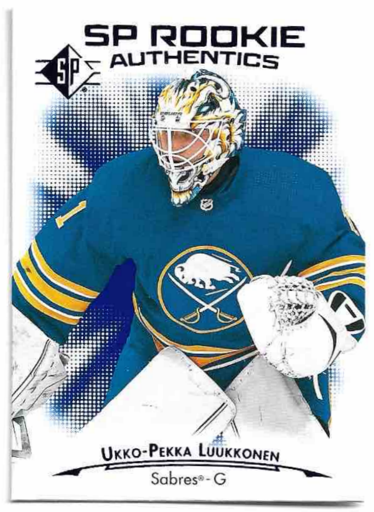Blue SP Rookie Authetics UKKO-PEKKA LUUKKONEN 21-22 UD SP Hockey