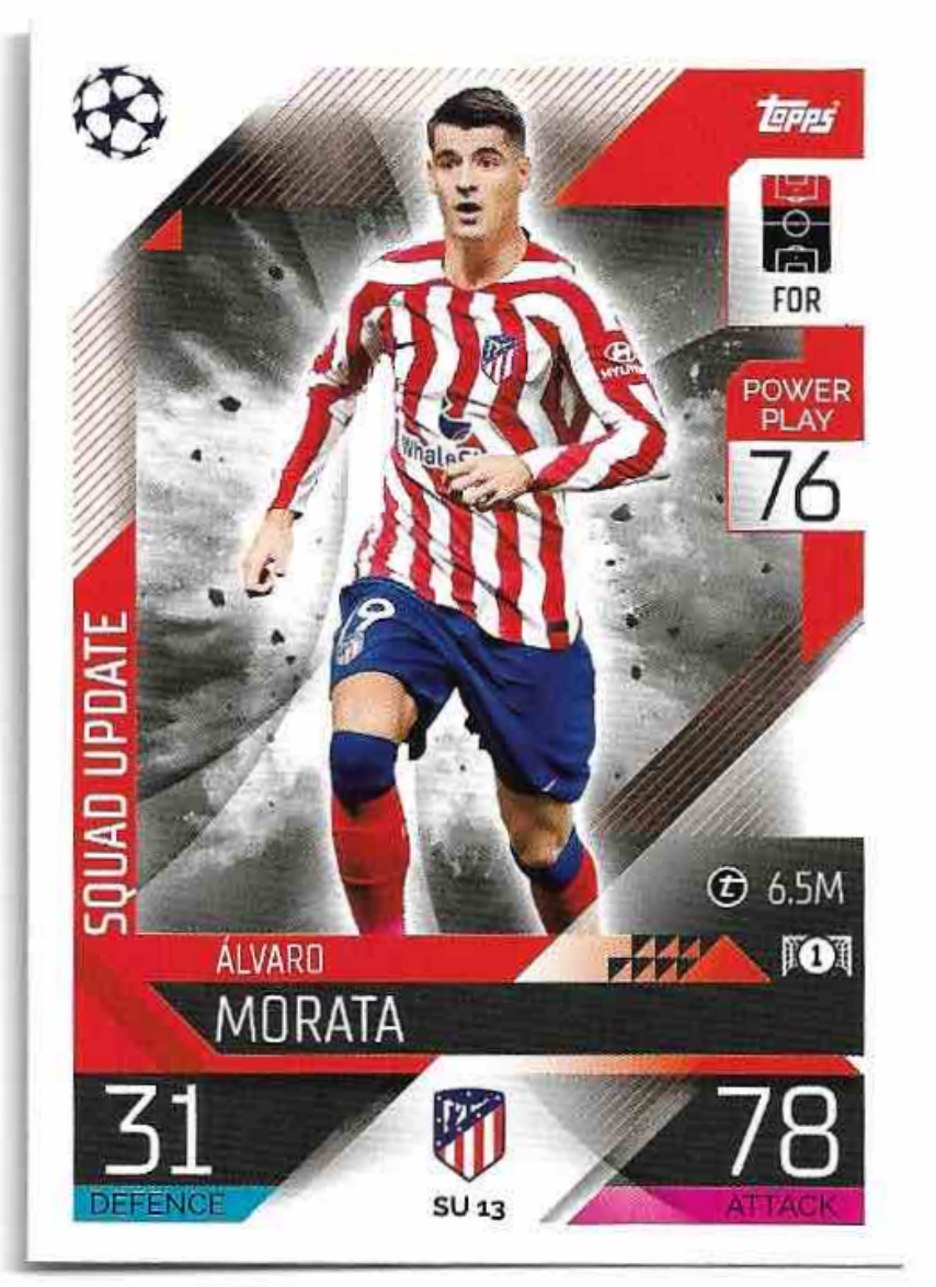 Squad Update ALVARO MORATA 2023 Match Attax Extra UCL