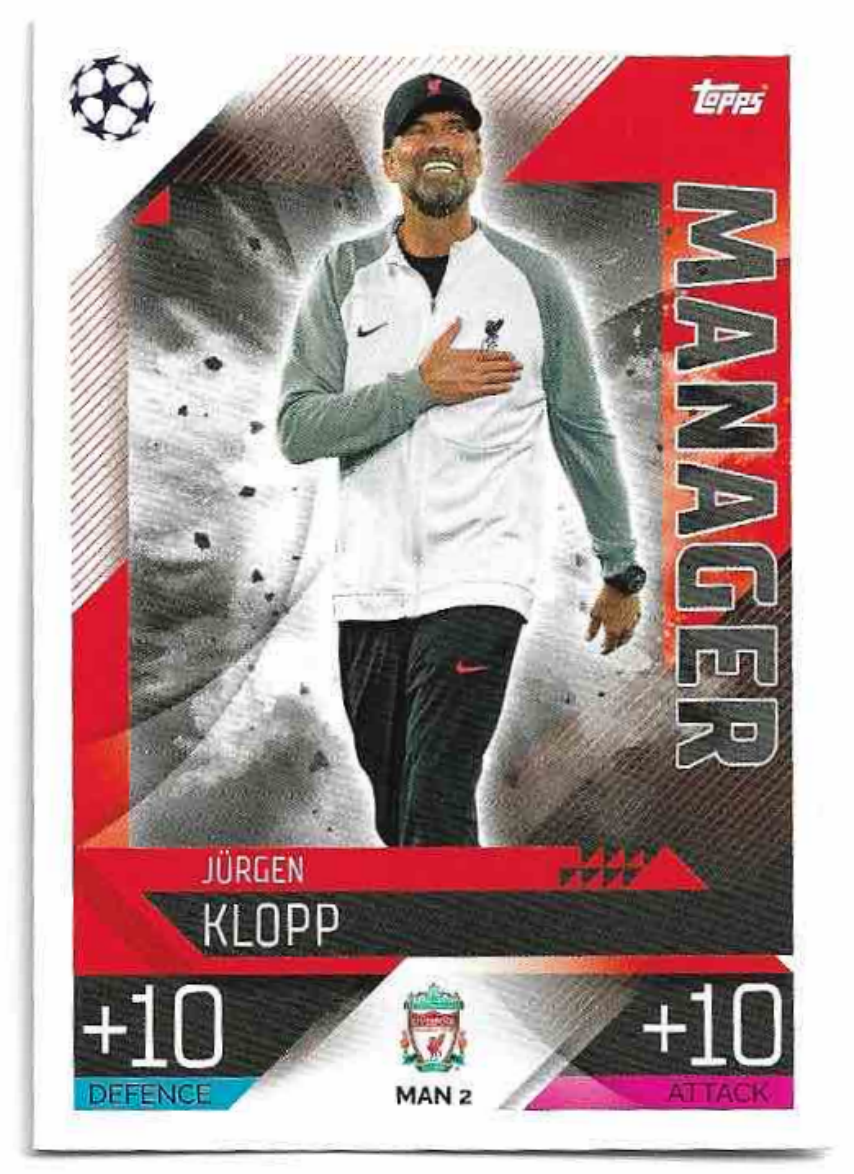 Manager JURGEN KLOPP 2023 Match Attax Extra UCL