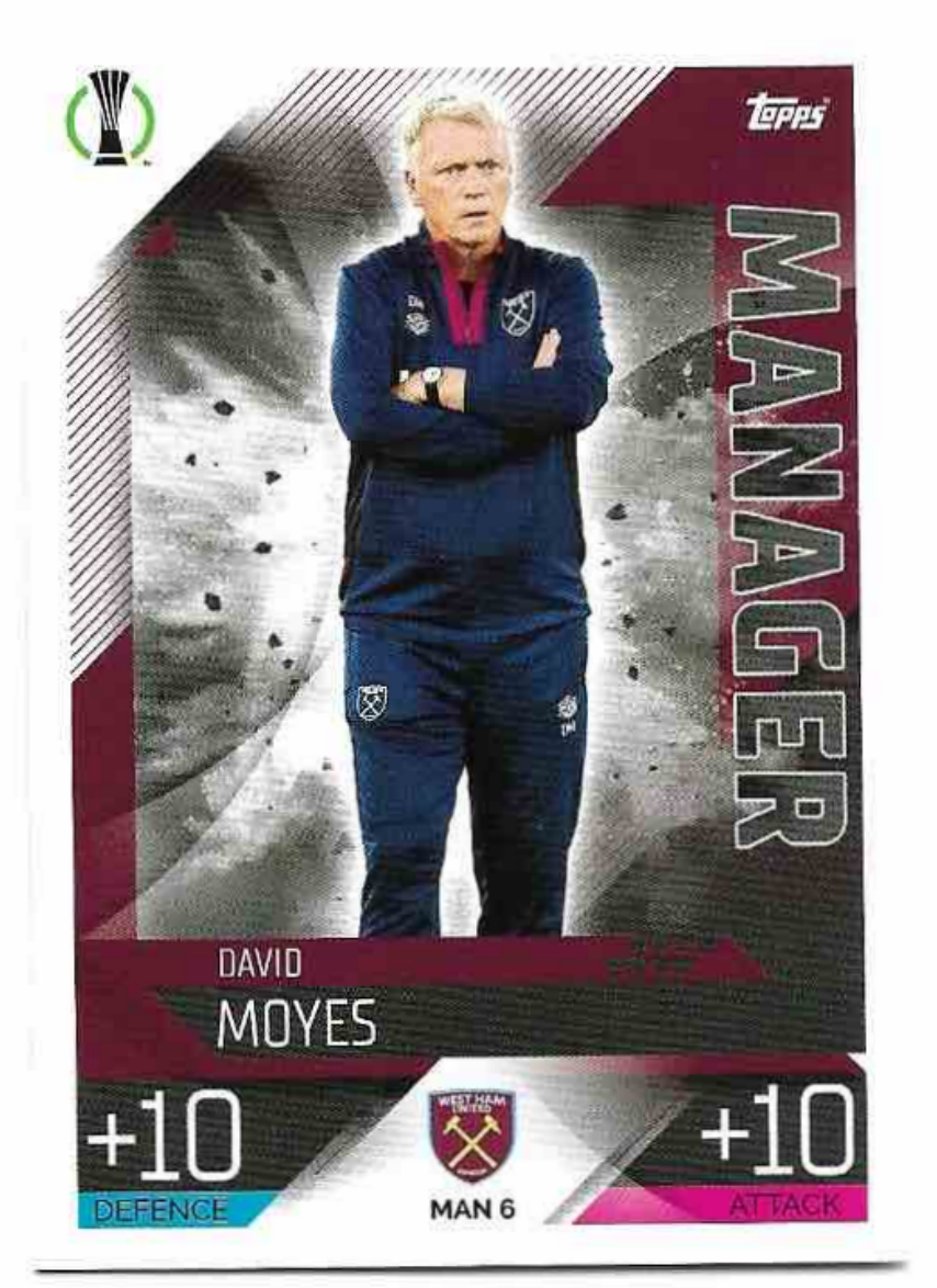 Manager DAVID MOYES 2023 Match Attax Extra UCL