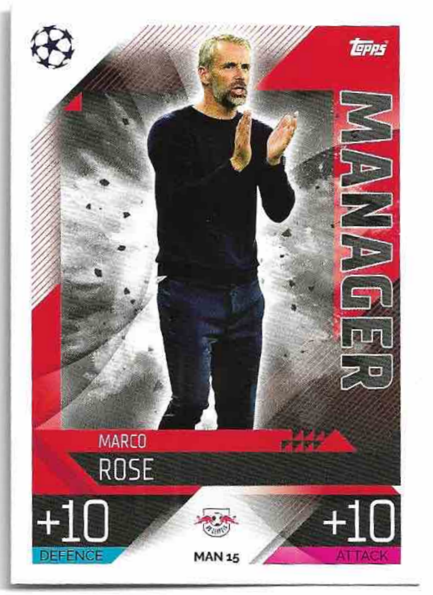 Manager MARCO ROSE 2023 Match Attax Extra UCL