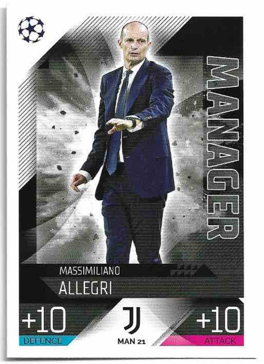 Manager MASSIMILIANO ALLEGRI 2023 Match Attax Extra UCL