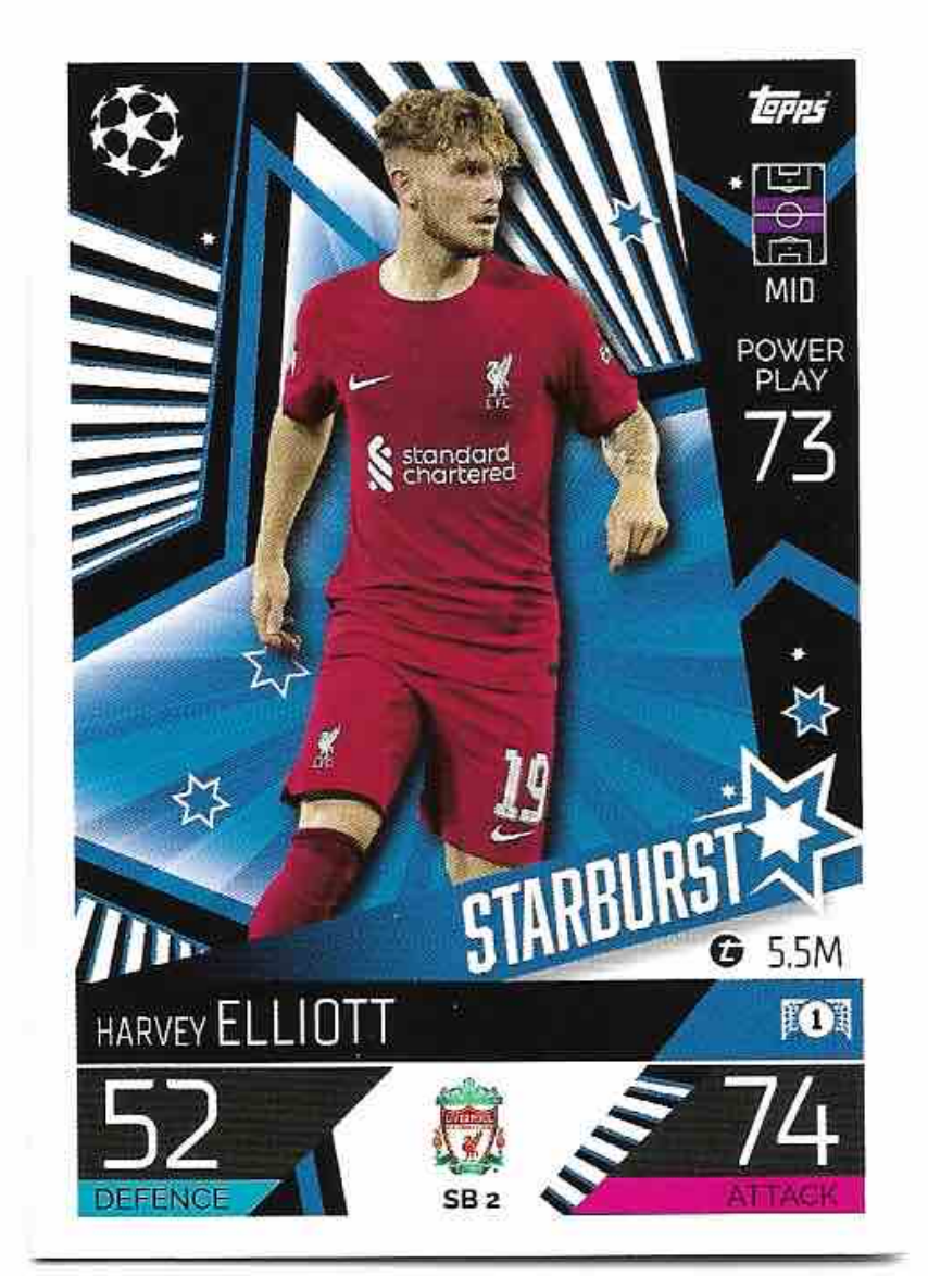 Starburst HARVEY ELLIOTT 2023 Match Attax Extra UCL