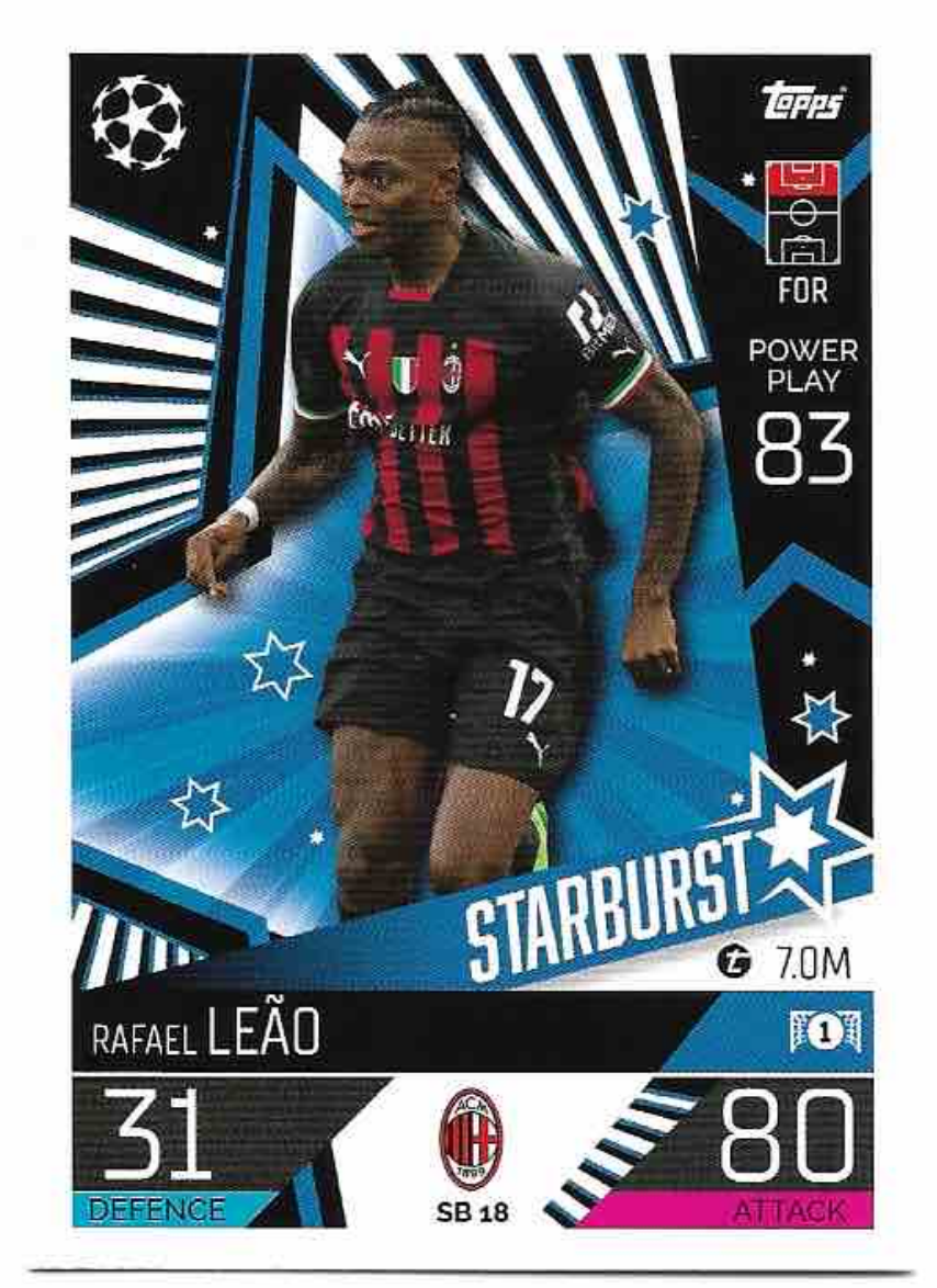Starburst RAFAEL LEAO 2023 Match Attax Extra UCL
