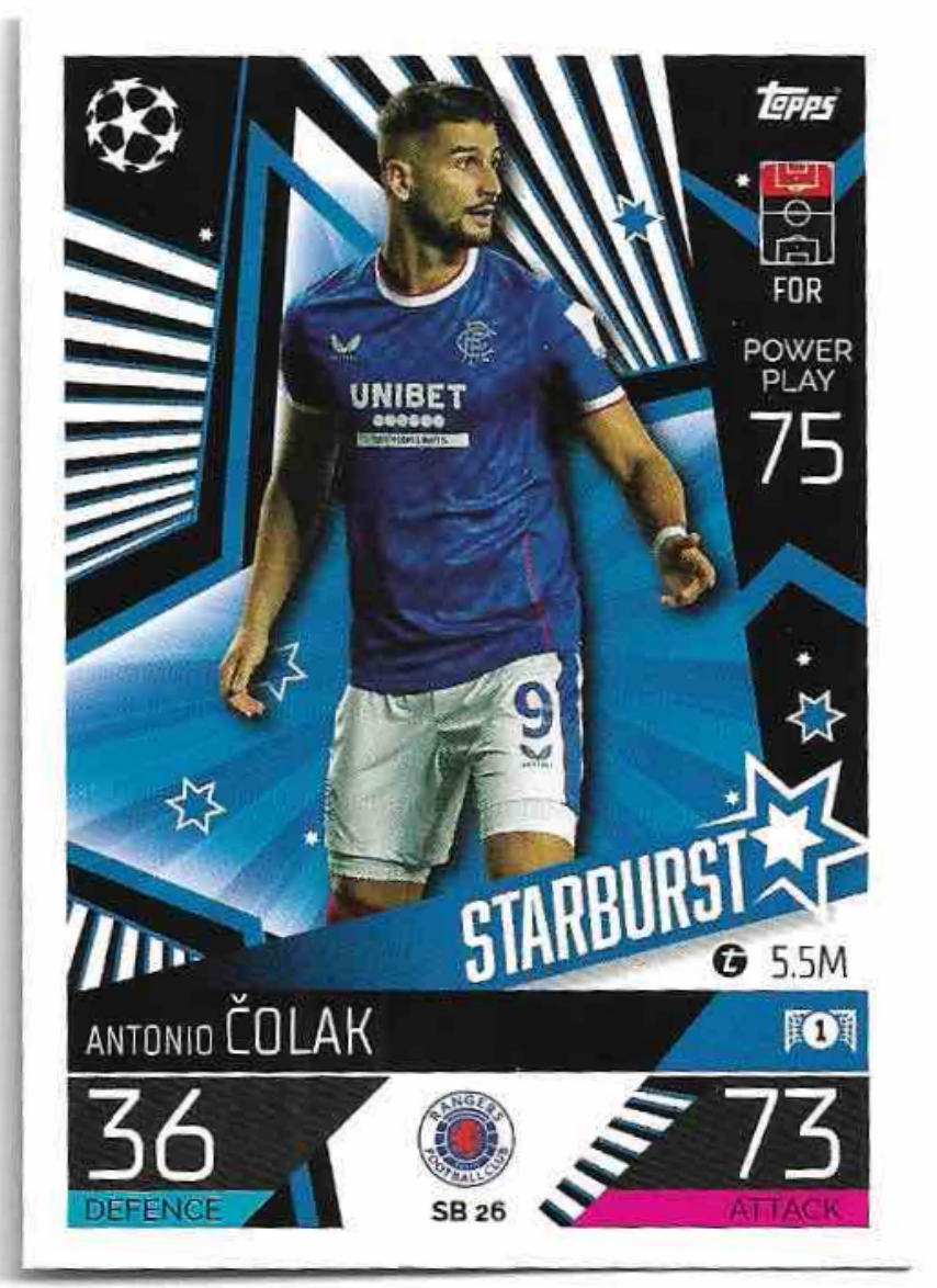 Starburst ANTONIO COLAK 2023 Match Attax Extra UCL