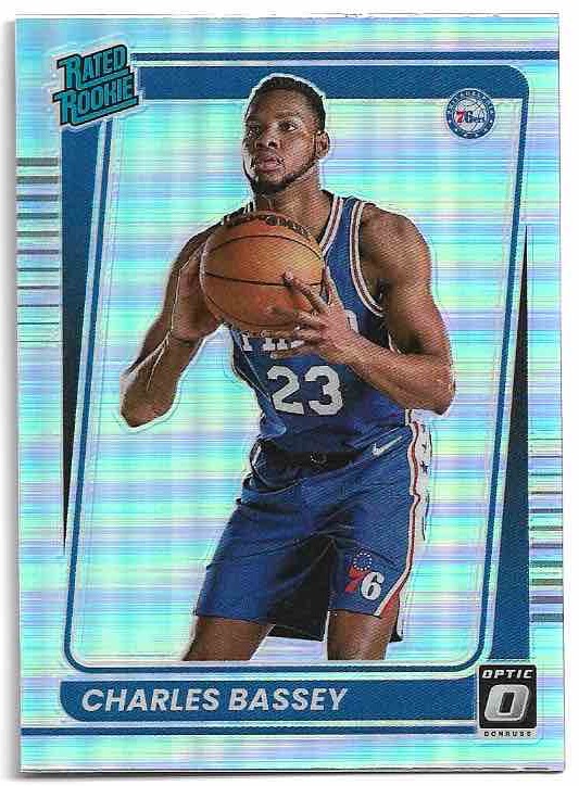 Holo Prizm Rated Rookie CHARLES BASSEY 21-22 Panini Donruss Optic Basketball
