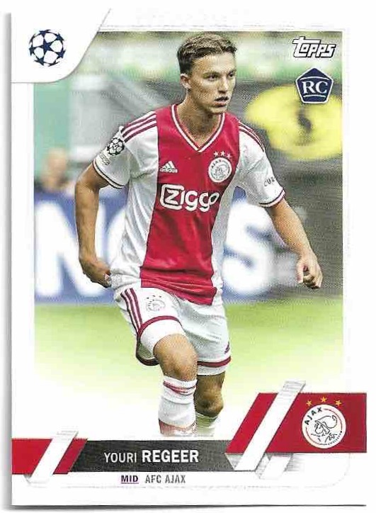 Rookie YOURI REGEER 22-23 Topps UEFA Club Competitions