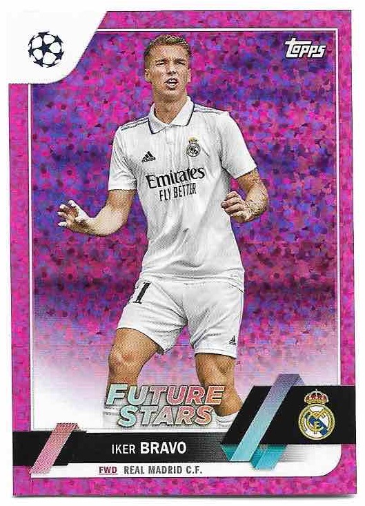 Pink Sparkle Future Stars IKER BRAVO 22-23 Topps UEFA Club Competitions