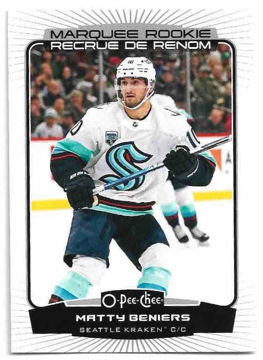 Marquee Rookie MATTY BENIERS 22-23 UD O-Pee-Chee OPC