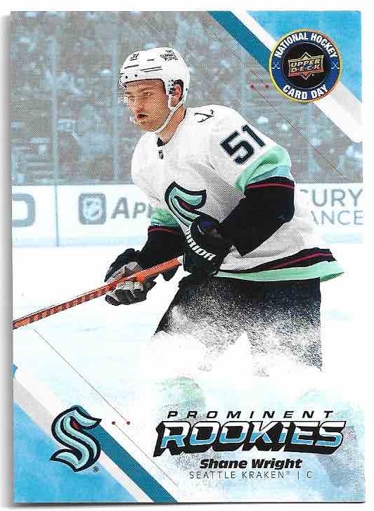 Prominent Rookies SHANE WRIGHT 2023 UD National Hockey Card Day