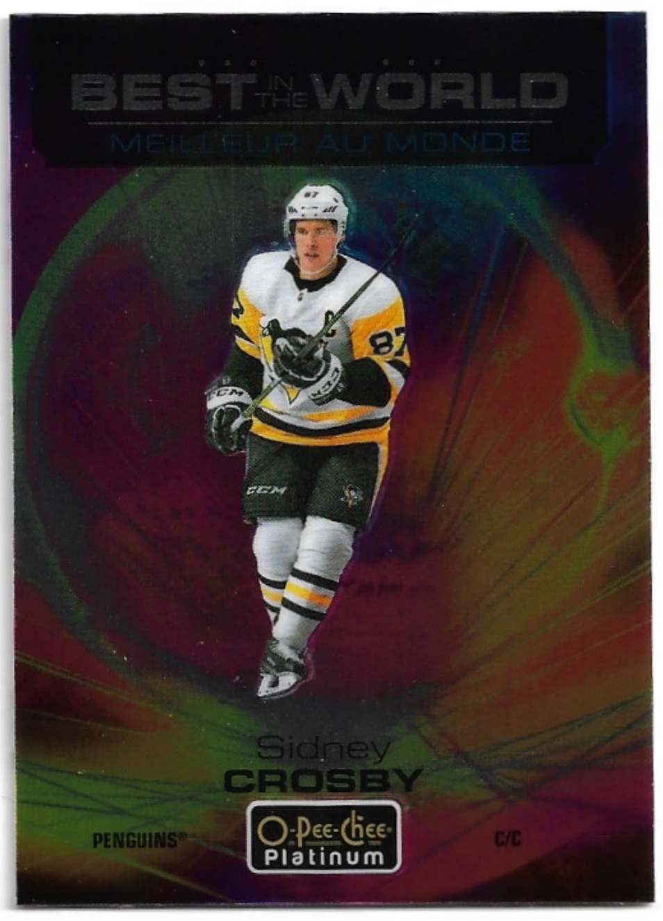 Best in the World SIDNEY CROSBY 20-21 UD O-Pee-Chee OPC Platinum